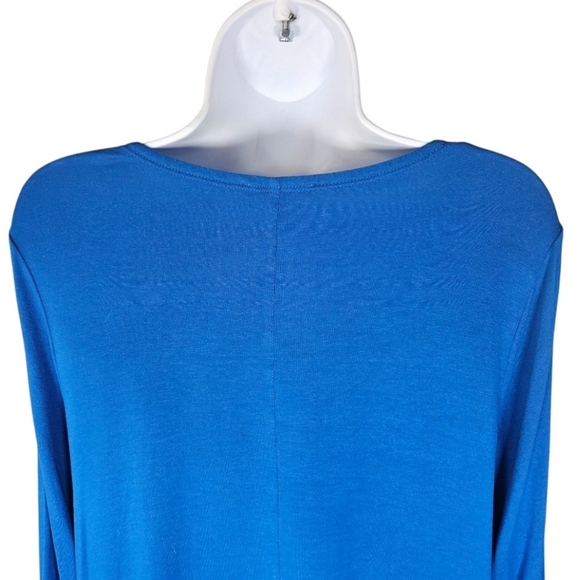 Eileen Fisher Lightweight Viscose Jersey Round Neck Tunic Top Size S Blue - Picture 5 of 13